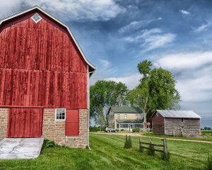 Wisconsin Farm with red barn