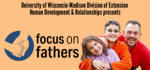 Focus on Fathers, daughter, son and father