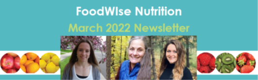 FoodWIse Nutrition March 2022 Newsletter Header