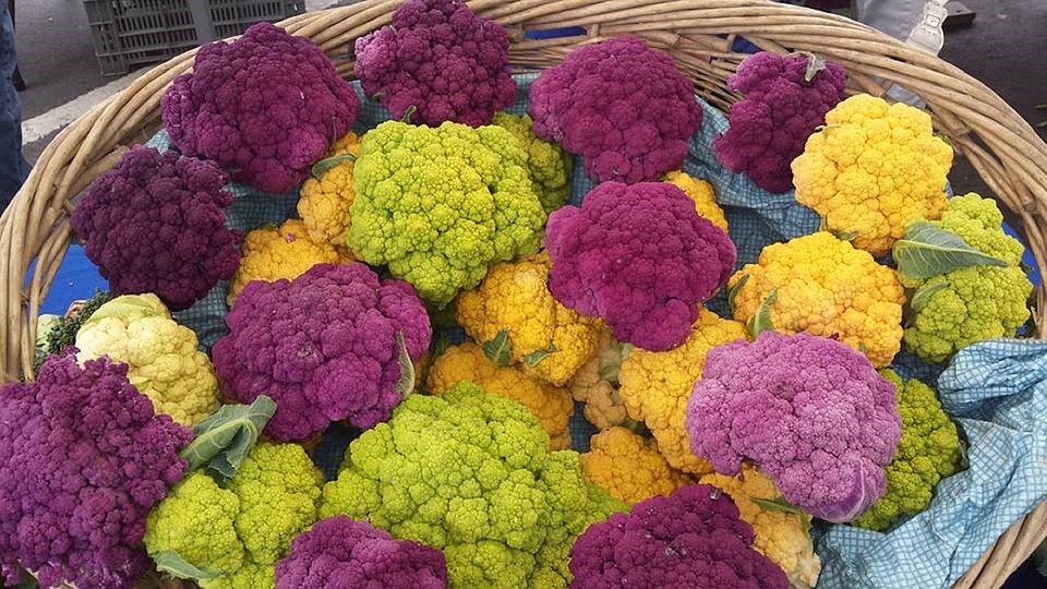 colored broccoli