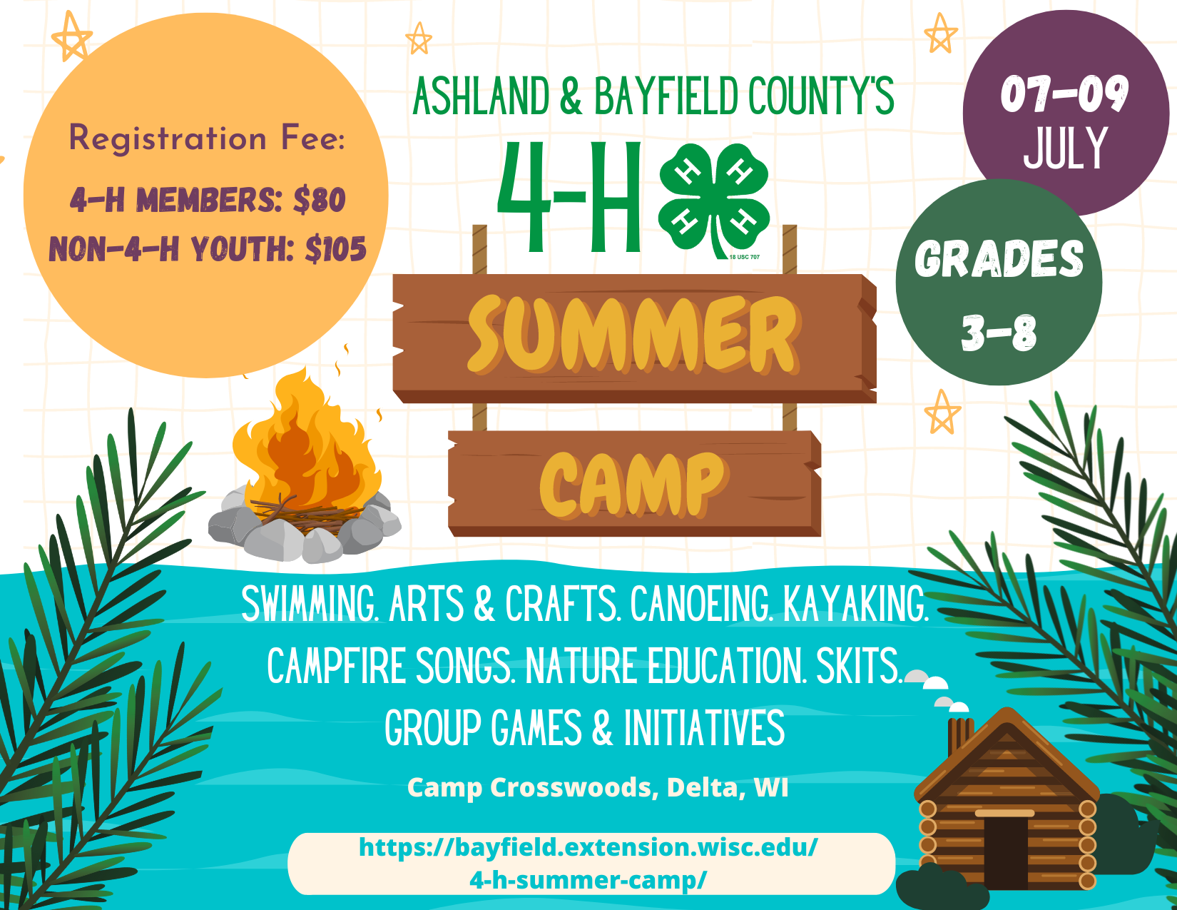 Bayfield & Ashland County’s 4H Summer Camp Extension Bayfield County