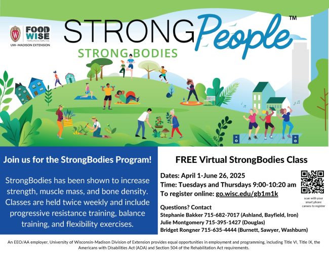 StrongBodies flyer April 1 - June 26, 2025