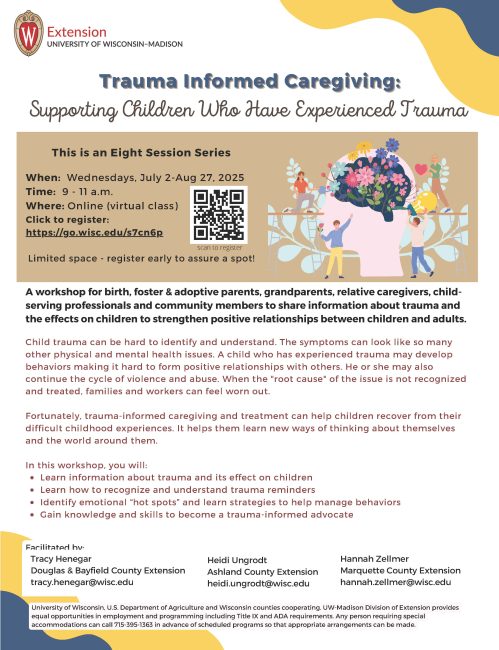 Trauma Informed Caregiving Flyer July 2-Aug 27, 2025