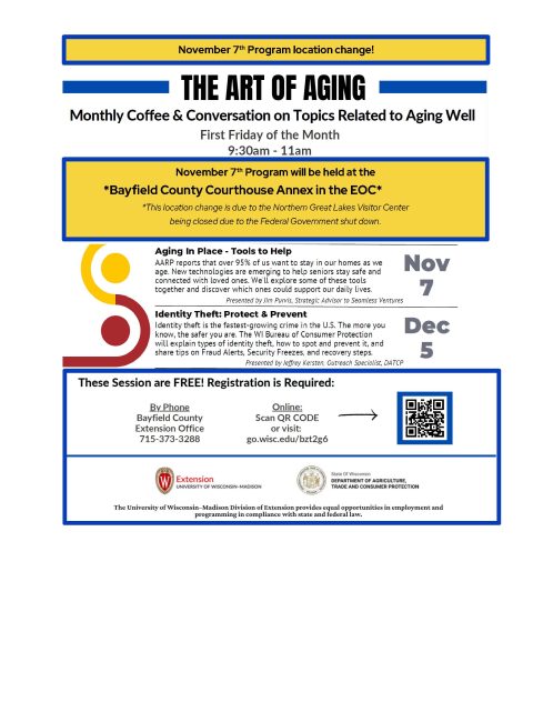Art of Aging Flyer Location Change Nov program